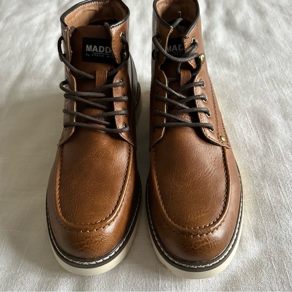 Steve Madden Brown Leather Boots Men’s 9 - Picture 1 of 11